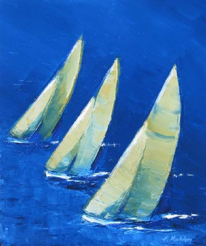 Le défi - Huile sur toile - 46 x 55 cm - Francis Kuhlen