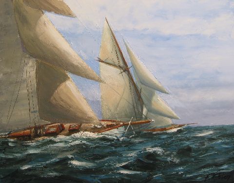 Le duel - Huile sur toile - 73 x 92 cm - Francis Kuhlen