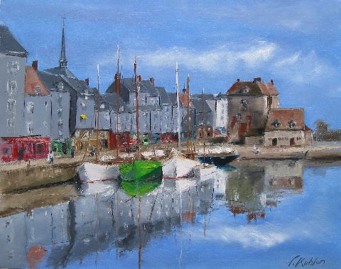 Le vieux bassin - Huile sur toile - 73 x 92 cm - Francis Kuhlen