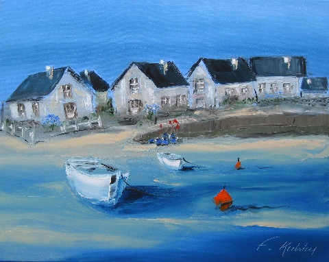 un petit coin de Bretagne 2 - Huile sur toile - 73 x 92 cm - Francis Kuhlen