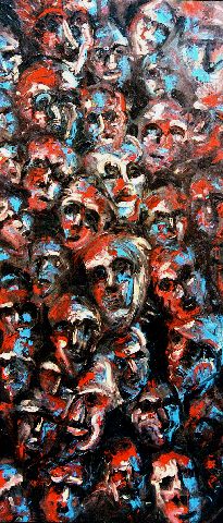La horde - Huile sur toile - 130 x 162 cm - Francis Kuhlen