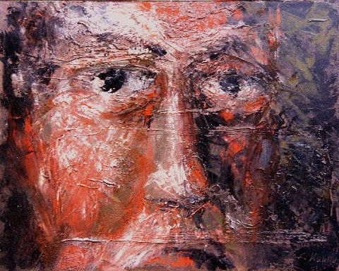 L'observateur - Huile sur toile - 73 x 92 cm - Francis Kuhlen