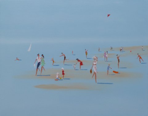 Les pieds dans l'eau - Huile sur toile - 116 x 89 cm - Francis Kuhlen