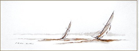 encre grand large - Encre - 50 x 61 cm - Francis Kuhlen