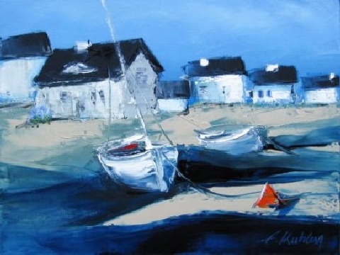 Marée basse - Huile sur toile - 15 x 11 cm - Francis Kuhlen