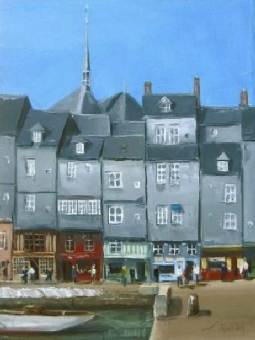 honfleur - Huile sur toile - 11 x 15 cm - Francis Kuhlen