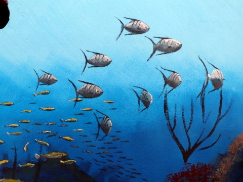 Détail - Technique mixte - 1200 x 300 cm - Francis Kuhlen